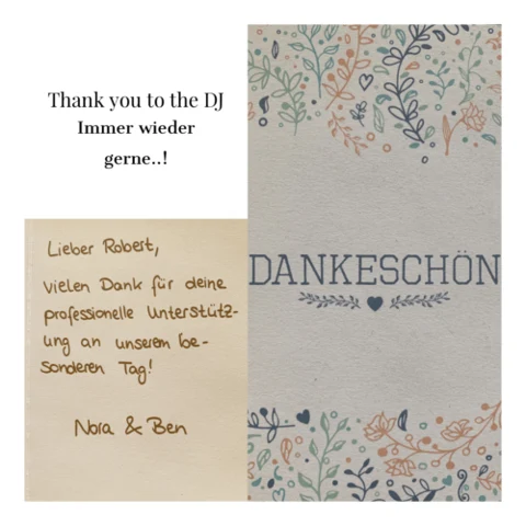 Persönliche Dankeskarte an Robert James Perkins