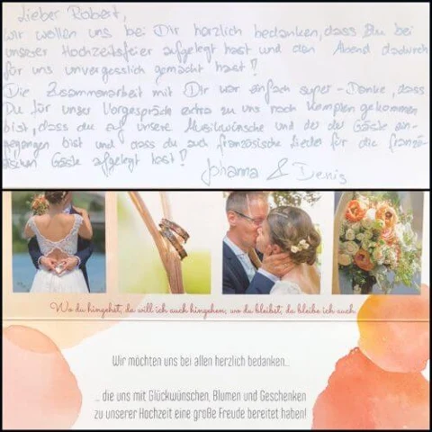 Persönliche Dankeskarte an Robert James Perkins
