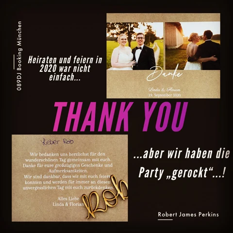 Persönliche Dankeskarte an Robert James Perkins