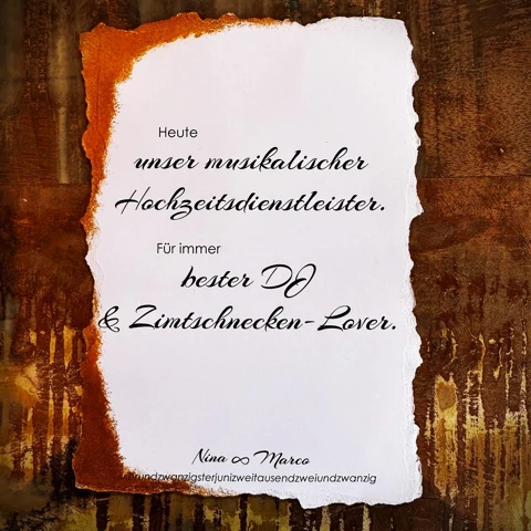 Persönliche Dankeskarte an Robert James Perkins
